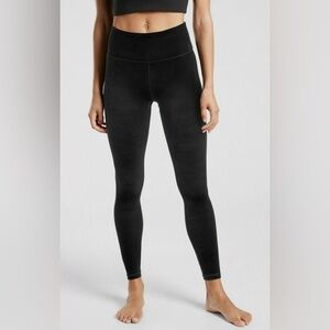 Athleta Black Elation Velvet Leggings